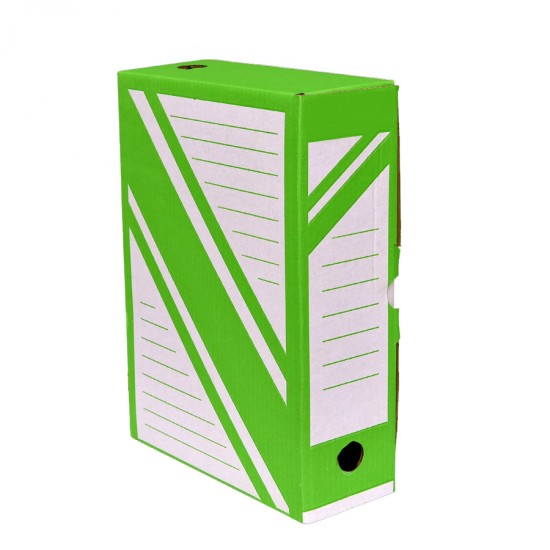 Cutie arhivare 240x100x340 mm, 25 buc/set, carton Alb/Verde