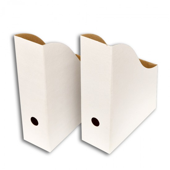Suport Vertical pentru Documente 80x245x300 mm, set 25 buc, din Carton, Alb
