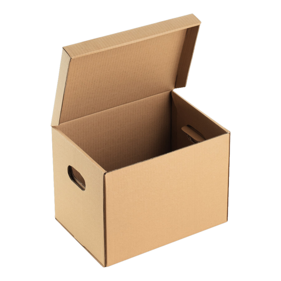 Cutie carton cu capac 250x340x260 mm, 3 straturi CO3, Set 25 bucăţi