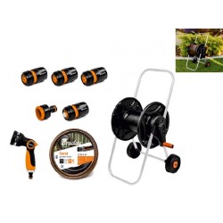 SUPORT CU ROTI + FURTUN 1/2 X 20M SI ACCESORII