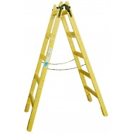 SCARA DUBLA DIN LEMN PENTRU ZUGRAV GALBENA 4 TREPTE 150 CM